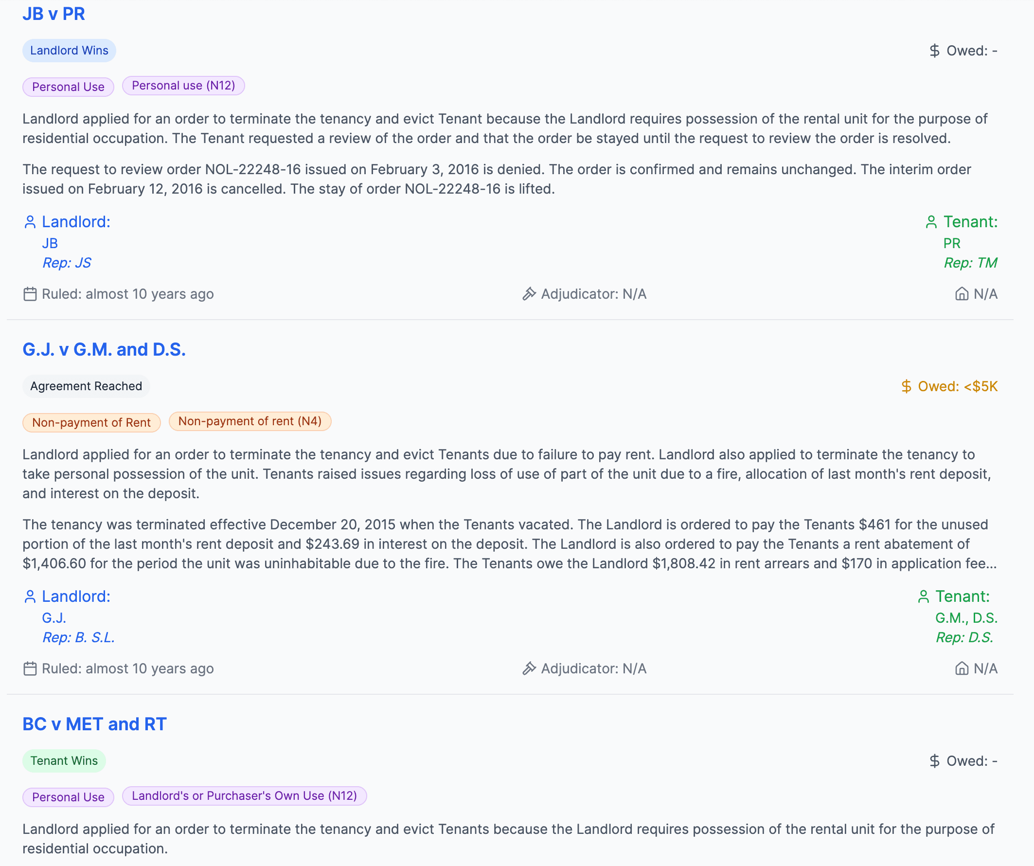 Pro Search results interface
